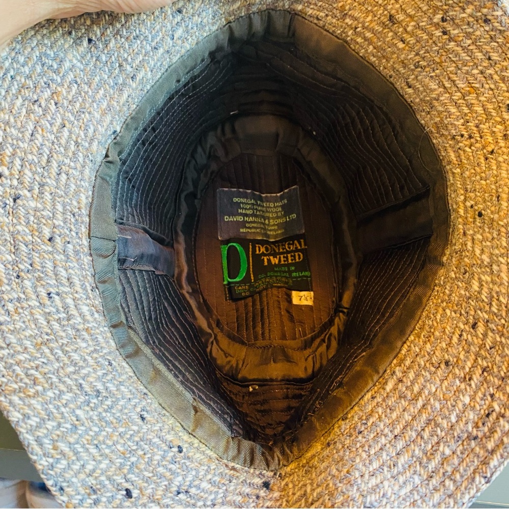 Vtg DONEGAL TWEED Wool Fedora / Bucket Hat Unisex - Picture 6 of 6